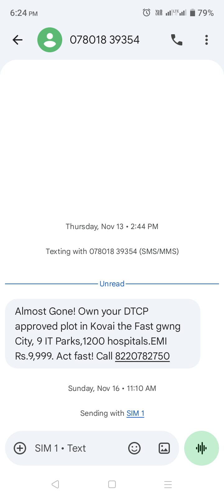 SIM Based Messaging Example 1